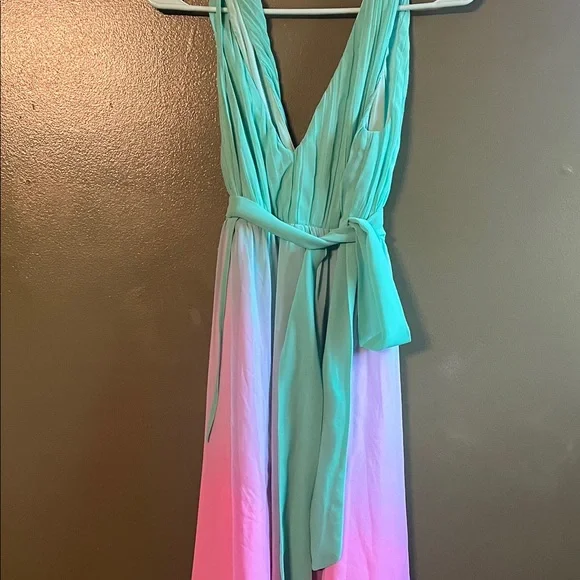 Victoria's Secret Turquoise and Pink Ombre Dress - Picture 2 of 7